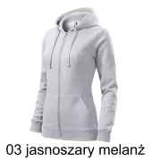 MALFINI 411 Bluza damska z kapturem na zamek Trendy Zipper 300g