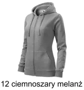 MALFINI 411 Bluza damska z kapturem na zamek Trendy Zipper 300g